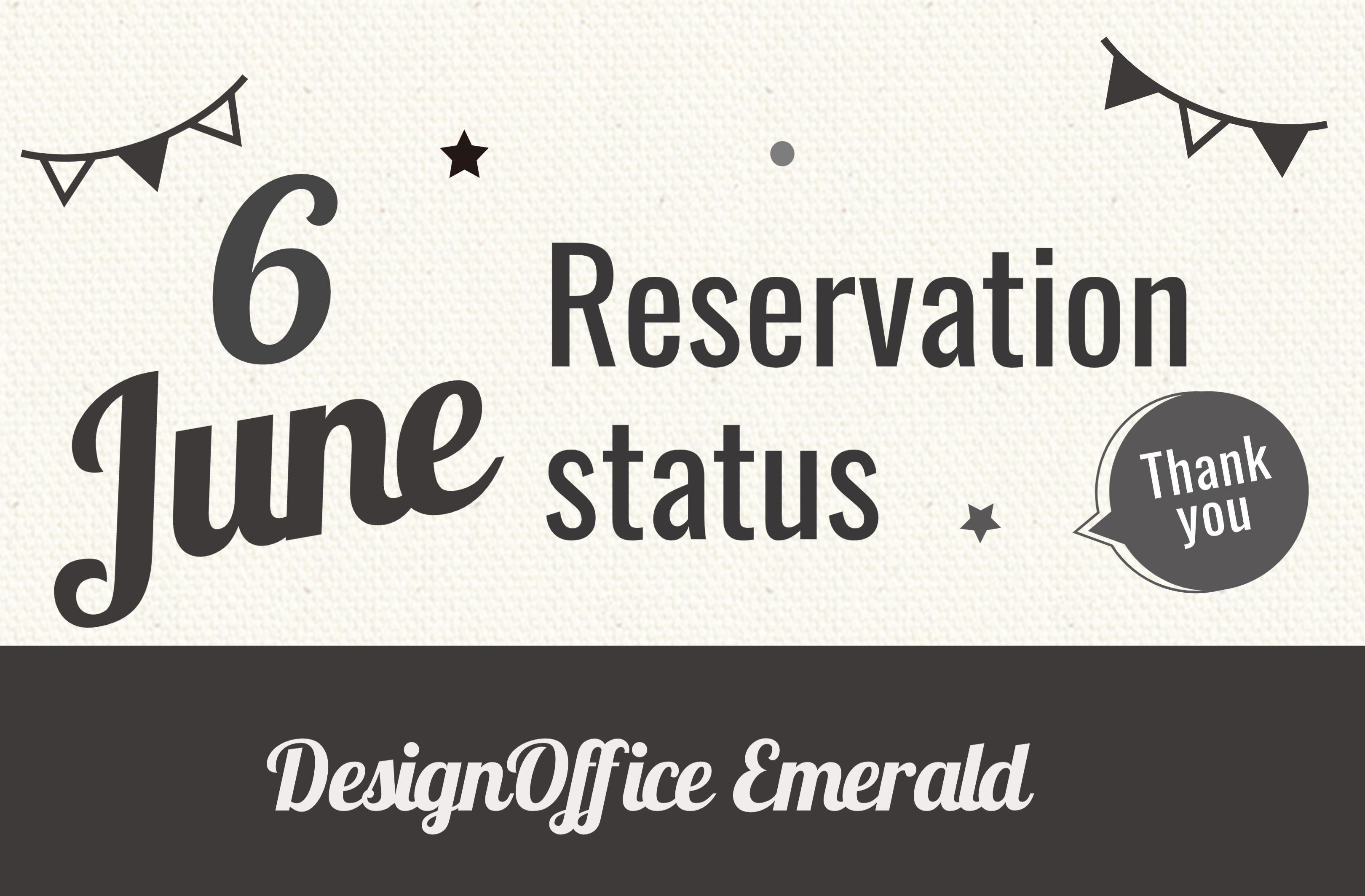 DesignOfficeEmerald ６月の予約状況 June　Reservation　Status